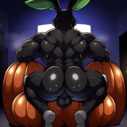 ai_generated animatronic_male balls big_ass big_ass_(male) big_butt big_butt_(male) black_body buster_(trtf) fazbear_fanverse felid feline fnaf frosting.ai furry furry_ass furry_butt furry_male furry_only gay male male_only naked no_humans nude pumpkin sugar1989 the_return_to_freddy&#039;s