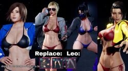 4girls azucena_milagros_ortiz_castillo big_breasts blonde_hair cleavage dark-skinned_female female female_only in-game kazama_asuka latina lidia_sobieska mod peruvian_female reina_mishima south_american sunglasses tekken tekken_8