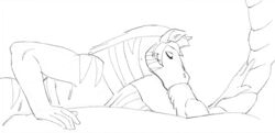 2016 animated anthro duo equine erection faceless_male fellatio fur furry fuzzamorous hair hand_on_stomach hand_on_thigh kamuri knot loop male mammal monochrome nude oral penis sex simple_background sitting sketch white_background yaoi