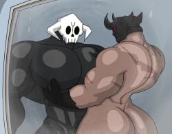 2boys animated big_pecs blush blush gay humanoid looking_at_another male male/male male_only mask muscular muscular_male nude pecs short_playtime skull_head tagme video xcomunit7