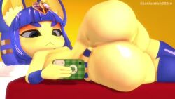 1girls 3d 3d_animation animal_crossing animated ankha ankha_(animal_crossing) ankha_(zy0n7) anthro areolae ass ass_bounce ass_clapping ass_shake ass_shaking background_music bed big_ass blue_hair booty bottom bottom_heavy bounce bounce_music bouncing_ass bouncing_butt breasts bubble_butt cellphone dat_ass fat_ass fat_butt feline female female_only furry furry_female furry_only huge_ass indoors jiggle jiggling_ass large_ass leviantan581re looking_at_viewer lying lying_on_side music nintendo nipples nude nude_female phone playing_music recording recording_on_phone self_recording selfie shaking shaking_ass shaking_butt shortstack small_breasts solo tagme tail thick_ass thick_thighs twerk twerk_music twerker twerking twerking_at_viewer twerking_bottom twerking_position twerking_song v_sign video wide_hips