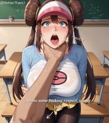 8etter_than_u ai_generated asian_female choking classroom pokemon pov pov_male rosa_(pokemon) tears