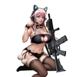 ai_generated gun kitty_(lust_goddess) lust_goddess nutaku pink_hair