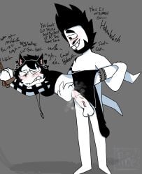 arousal aroused aroused_face blushed breath cat_ears cat_maid cat_tail dress erection grey_background grunting hard_cock lyle_burruss lyle_rath maid_outfit moans mocking mocking_face monochromatic monochrome oney_plays oneyplays oneysona pire pire_pewma precum precum_drip reward reward_sex rubber_clothing slurs smug smug_face steam teasing teasing_penis tied_hands veiny_penis