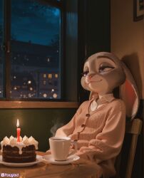 ai_generated cake female fur furry happy high_resolution highres hires judy_hopps panzglard zootopia zootopia_2