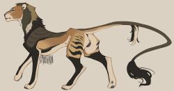 anus ass balls digital_drawing_(artwork) digital_media_(artwork) eyeliner felid feral full-length_portrait genitals lion makeup male mammal mane pantherine paws portrait signature simple_background slim small_waist smooshkin solo standing tail