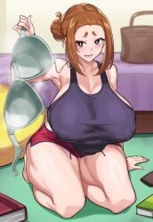 1girls big_breasts bra breasts busty curvaceous curvy curvy_body curvy_female curvy_figure female huge_breasts kaii_to_otome_to_kamikakushi large_breasts mole mole_under_eye nez-box short_eyebrows small_eyebrows sumireko_ogawa thick_thighs thighs voluptuous