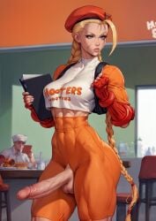 1futa abs ai_generated cammy_white capcom erect_penis erection futa_only futanari hooters huge_cock lolalovesfrogs muscular_futanari street_fighter