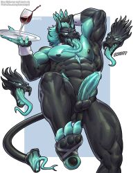 amon-sydonai anthro bodily_fluids canid canid_demon canine cerberus_(fortnite) demon epic_games fortnite furry_only genital_fluids hellhound hi_res leaking_precum living_tail male male_only mammal muscular muscular_male mythological_canine mythological_creature mythology precum reptile scalie snake snake_tail solo tail tentacle tentacle_tongue tongue unusual_anatomy unusual_tail