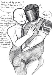 1boy1girl 2boys ambiguous_gender artist_request covered_face dialogue dirty_talk dummies_vs_noobs english_text male noob roblox roblox_game robloxian safe self_insert sfw source_request submissive_male tagme text trident_(dummies_vs_noobs) visor y/n