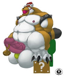 ?_block alternate_species anthro armband balls bell big_balls big_claws big_pecs bondage bound bowser claws feline gag gagged genital_piercing hands_behind_back huge_balls humanoid_penis hyper hyper_balls hyper_penis koopa male male_only mammal mario_(series) meowser nintendo nipples overweight pecs penis penis_piercing piercing scalie simple_background slightly_chubby solo spikes super_mario_3d_world thick_penis thick_thighs toe_claws video_games warp_pipe white_background xatanlion yarn