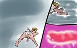 anal artemis_(sailor_moon) artist_request bishoujo_senshi_sailor_moon cum gay male motoki_furuhata penis testicles x-ray yaoi zoophilia