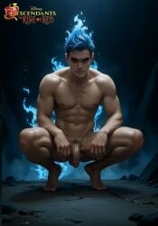 1boy ai_generated anthony_pyatt autohotto descendants descendants_the_rise_of_red disney disney_channel gay hades_(descendants) hades_(hercules) male male_only realistic squatting