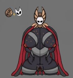 anthro arthropod female fusion godseeker hi_res hollow_knight hornet_(hollow_knight) huge_breasts humanoid insects kobalt_art solo team_cherry