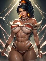 1girls abs ai_generated big_breasts black_hair black_hair_female cartoomix clothing dark_skin dark_skinned_female deviantart female female_abs female_focus female_only forehead_gem forehead_jewel gem_on_forehead jewel_on_forehead large_breasts league_of_legends long_hair long_hair_female nidalee riot_games shiny shiny_breasts shiny_skin skimpy skimpy_clothes skimpy_clothing skimpy_costume skimpy_outfit solo solo_focus tribal_markings tribal_tattoo tribal_tattoos watermark