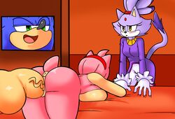 amy_rose blaze_the_cat blue_fur feline female furry hedgehog huge_cock male mammal penis pussy sonic_(series) sonic_the_hedgehog sonic_the_hedgehog_(series) straight superbunnygt viktor2