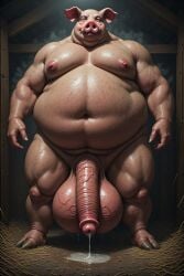 1boy 1male ai_generated anthro anthro_only balls ballsack barn belly big_balls big_belly big_penis excessive_precum farm fat fat_male front_view furry furry_only furrypornaddiction hog hooves horror huge_balls huge_belly huge_cock hyper hyper_balls male male_only moobs morbidly_obese morbidly_obese_male navel nightmare_fuel nightmare_husbando nipples obese obese_male penis pig precum saggy_balls sus_(pig) sweat sweatdrop sweating sweaty tan_body tan_skin thick_thighs ugly ugly_bastard ugly_man vein veiny veiny_balls veiny_penis wide_hips