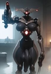 ai_generated arm_cannon balls civitai cybernetics destiny_(game) destiny_(video_game) destiny_2 futa_only futanari futuristic glowing_eyes gun gunpoint highres hung_futanari large_breasts large_penis large_thighs long_penis looking_at_viewer metallic_body nipple_bulge power_core robot robot_girl robot_humanoid robot_joints robotic robotic_arm round_breasts sci-fi third_leg veiny_penis vex_(destiny) video_game video_game_character video_game_franchise visible_nipples