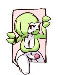 1futa arms_up big_breasts big_penis blush bob_cut border breasts cleavage closed_mouth clothed clothing collarbone colored_skin coming_out_of_screen erection female futa_only futanari gardevoir green_hair green_skin hair_over_one_eye happy humanoid humanoid_penis jaggy_lines large_breasts liveactors looking_at_viewer mature_female mostly_clothed multicolored_skin one_eye_covered outside_border penis pink_background pokemon pokemon_(creature) raised_eyebrows red_eyes short_hair simple_background smile solo thighs through_medium transparent_border two-tone_skin uncensored white_skin wide_hips