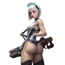 ai_generated gun lust_goddess nutaku sixtine_(lust_goddess) white_hair