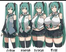 artist_request bubble_butt hatsune_miku mikuo_hatsune plus_size size_comparison size_difference skinny_girl small thick thick_ass