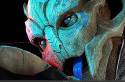 3d 3d_(artwork) close-up facial_markings female female_only highres mass_effect turian unknown_artist