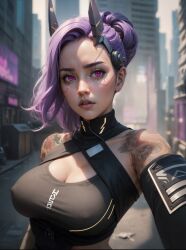 ai_generated lilith_(lust_goddess) lust_goddess nutaku purple_hair tattoo