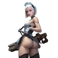 ai_generated gun lust_goddess nutaku sixtine_(lust_goddess) white_hair