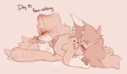 anthro anthro_on_anthro anthro_only canine critters_(poppy_playtime) dogday dogday_(poppy_playtime) doggy domestic_dog facesitting furry_only no_humans oc orange_fur orange_skin poppy_playtime poppy_playtime_(chapter_3) sex smiling_critters sweetmilk001_(artist) tagme