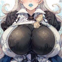 1girls ai_generated big_breasts big_breasts bimbo bimbofication blue_lipstick blush blush blushing_at_viewer breast_focus breasts breasts_bigger_than_head breasts_bigger_than_torso broach corrin_(fire_emblem)_(female) female female female_focus female_only fire_emblem fire_emblem_fates fully_clothed gifted11 gigantic_breasts gigantic_tits girl heavy_blush huge_breasts huge_breasts long_hair massive_breasts massive_tits nintendo nipple_bulge pointy_ears silver_hair solo solo_female tight_clothing