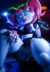 big_breasts big_thighs circus_baby circus_baby_(fnaf) five_nights_at_freddy's five_nights_at_freddy's:_sister_location solo solo_female solo_focus teasing thick_thighs transparent_clothing underwear