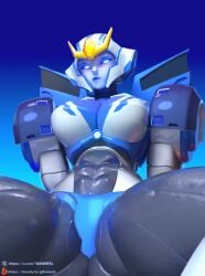 clothed cybertronian robot_girl robot_humanoid strongarm_(transformers) transformers