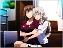 2females ai_generated daughter-in-law girl_on_girl grayfia_lucifuge high_school_dxd lesbian_couple mother-in-law venelana_gremory yuri