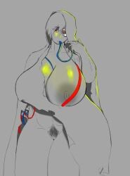 emotionless female female_only large_breasts looking_at_viewer mechabare partially_clothed redboilee self_upload t-800 terminator