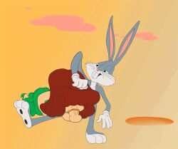 bugs_bunny crossdressing dress elmer_fudd forced green_dress non-human nonconsensual oral oral_sex sucking_penis tagme tagme_(artist) warner_brothers yaoi