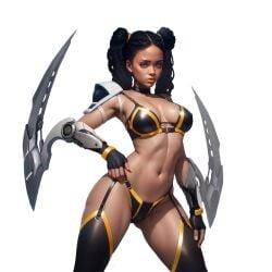 1girls ai_generated ariane_(lust_goddess) black_female brown-skinned_female brown_skin brown_skinned_female dark-skinned_female dark_skin dark_skinned_female lust_goddess nutaku