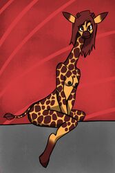 brown_hair female furry giraffe mammal nude ravencomb21