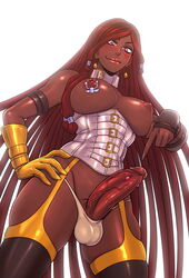 1futa anasheya areola armpits balls_in_panties big_breasts blush breasts breasts_out collar corset dark-skinned_futanari dark_skin dickgirl erection eyeliner eyeshadow futa_only futadom futanari garter_straps hand_on_hip hourglass_figure intersex large_breasts large_penis lipstick long_hair looking_at_viewer makeup neila nipple_piercing nipple_ring nipples panties panty_bulge partially_clothed penis penis_piercing piercing pointing pointing_at_penis red_hair single_shoe solo solo_futa taker_pov testicles uncensored white_panties