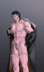 lingerie lingerie_on_man lingerie_only male male_only man_in_lingerie sergei_dragunov tekken