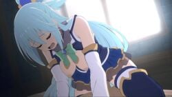 1boy 1girls 2d 2d_animation animated aqua_(konosuba) aroused blue_eyes blue_hair blue_high_heel_boots blush bouncing_breasts breasts breasts_out cleavage closed_eyes clothed_sex cowgirl_position cowgirl_position deep_penetration faithful_to_the_anime female female_on_top female_penetrated femdom footwear fray_(fray_arts) goddess hair_between_eyes hanging_breasts kono_subarashii_sekai_ni_shukufuku_wo! light-skinned_female long_hair long_sleeves looking_pleasured loop looping_animation male male/female medium_breasts miniskirt moaning moaning_in_pleasure moans nipples penetration ponytail pussy sentones sex sleeves_past_elbows slim_waist spread_legs straddling tagme tagme_(artist) thick_thighs thigh_boots thighhighs thighs uncensored vaginal_penetration vaginal_penetration vaginal_sex white_legwear white_sleeves white_stockings wide_hips
