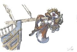absurd_res anthro areola balls big_breasts biped blonde_hair blonde_pubes breasts canid canine circumcised circumcision_scar closed_eyes drunk flindasaur florencia_la_verduga fox futanari genital_scar genitals glans glasgow_smile gynomorph gynomorph_anthro hair hi_res humanoid_genitalia humanoid_penis intersex intersex_anthro laugh mammal nipples penis pirate pubes public public_nudity red_fox rigging scar ship signature simple_background solo substance_intoxication true_fox vehicle watercraft white_background wine_bottle