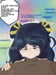 1boy 1boy1girl 1girls blowjob blowjob_face degradation fellatio female fishman fishmen ishilly ishilly_(one_piece) kingdagon mermaid one_piece sucking sucking_penis sweat sweatdrop sweating tired_eyes