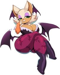 1girls 2024 anthro bat_print bat_wings big_breasts capcom chiropteran cleavage cosplay crossed_legs darkstalkers eyelashes female female_only gauntlets green_eyes grin grinning_at_viewer head_wings heel_boots hi_res leotard looking_at_viewer morrigan_aensland_(cosplay) narrowed_eyes pantyhose purple_eyeshadow purple_pantyhose rouge_the_bat sega shybred smiling smiling_at_viewer solo sonic_(series) sonic_the_hedgehog_(series) thick_thighs white_background wings