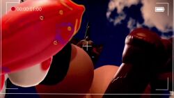 2futas 3d anthro areolae big_breasts big_penis bouncing_breasts brown_body canid canine_penis from_below furry futanari genital_piercing horsecock huge_breasts huge_cock hyena intersex lipstick_mark lipstick_on_penis lowres music piercing shenzi sloppydragons sound the_lion_king video vrchat white_body