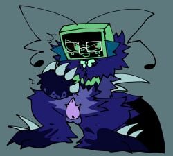 :3 absurd_res dandy's_world fanmade_design futa_focus futanari intersex robot robot_futa robot_girl silly silly_face solo solo_female solo_focus tv_head twisted_vee_(dandy's_world)