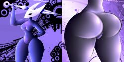 ass ass_focus belly belly_button big_ass big_butt big_thighs bug butt_focus female frutiger_metro hollow_knight hollow_knight:_silksong hornet_(hollow_knight) no_dialogue no_eyes purple_background pussy samkeeydraws samkvevo team_cherry thicc thicc_ass thicc_thighs thick_thighs