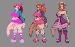 3futa 3girls aged_up big_balls big_breasts big_penis clothing crossover dressed female foreskin foreskin_stretching futa_only futanari intersex large_penis legend_quest multiverse nipple_bulge nipples penis penis_out penis_outside puffy_nipples scrotum seductive seductive_body seductive_look seductive_pose seductive_smile self_upload standing teodora_villavicencio uncircumcised view_from_front xsherlock420_(artist)