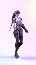 1girls 3d animated areola blizzard_entertainment bodysuit bouncing_breasts breasts dancing ellowas exposed_breasts female female_only gif long_hair looking_at_viewer nipples no_bra overwatch solo source_filmmaker tumblr_username url video_games widowmaker