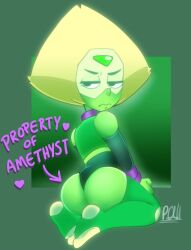 2020 arms_tied ass big_ass bondage cartoon_network cherrypix collar digital_media_(artwork) female female_only femsub leotard peridot_(steven_universe) solo solo_female steven_universe