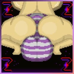 1futa ass ass_focus balls balls_in_panties big_ass breasts frisk frisk_(undertale) futa_only futanari huge_ass huge_balls intersex panties pixel_art self_upload squatting undertale undertale_(series) zixy